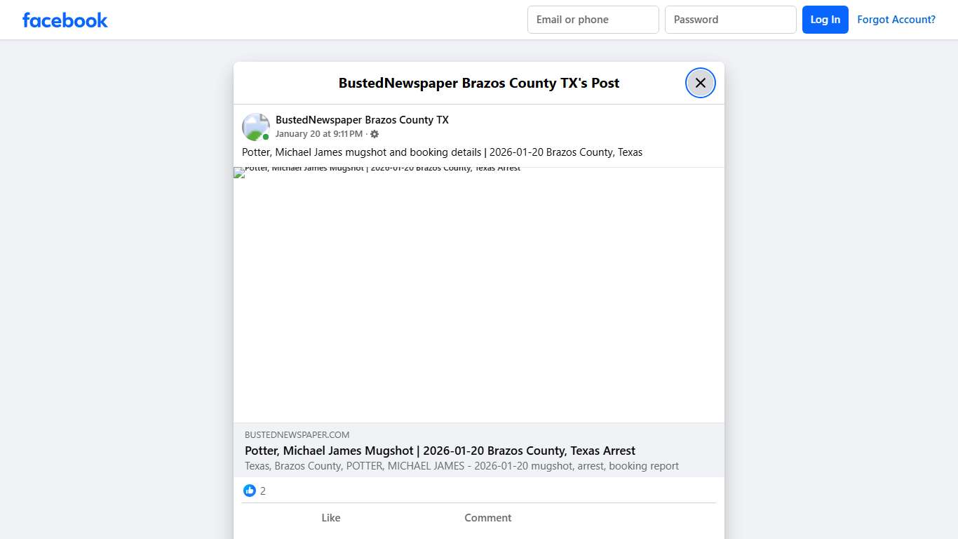 Potter, Michael James... - BustedNewspaper Brazos County TX Facebook